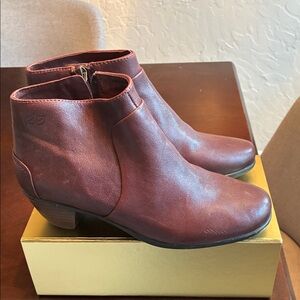 Nurture Brown Leather Ankle Boots